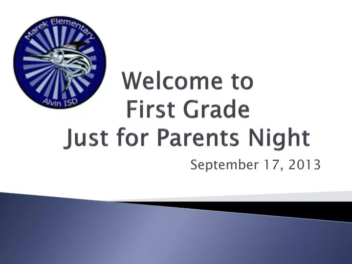 welcome to first grade just for parents night