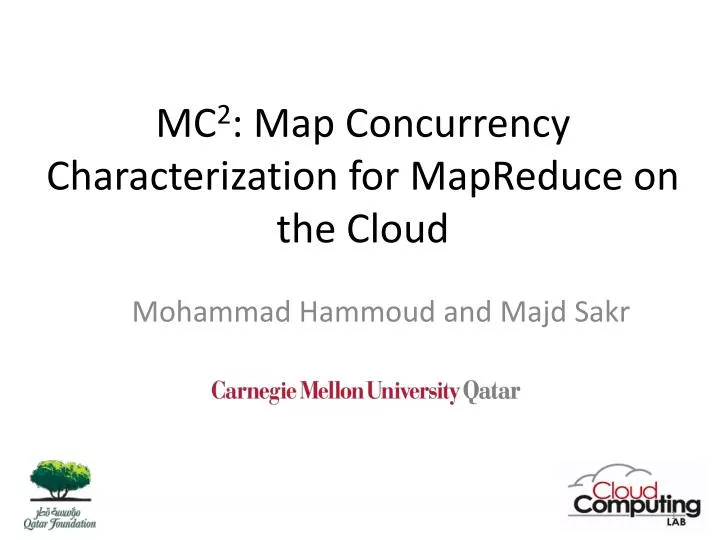 mc 2 map concurrency characterization for mapreduce on the cloud
