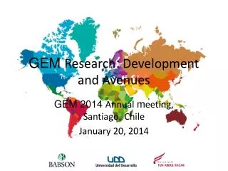 GEM Research : Development and Avenues