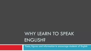 why learn to speak english
