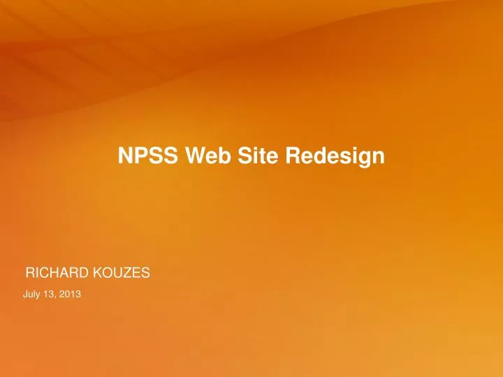 npss web site redesign