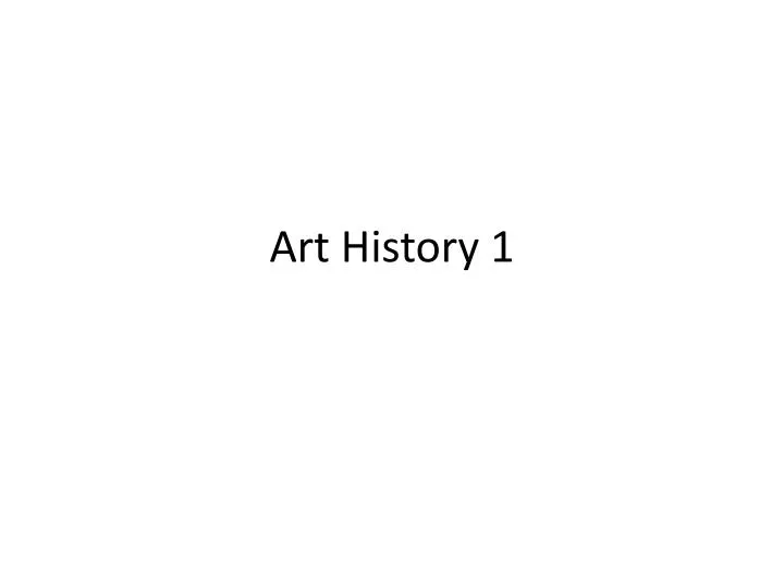 art history 1