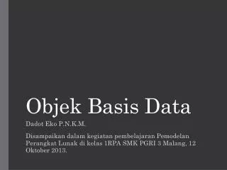 objek basis data