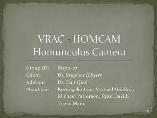 VRAC - HOMCAM Homunculus Camera