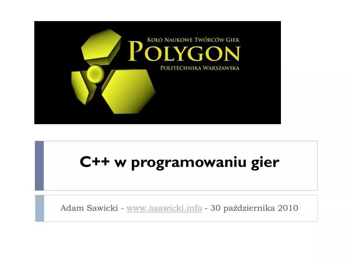 c w programowaniu gier