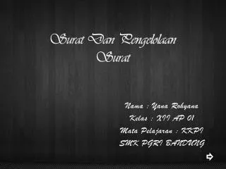 surat dan pengelolaan surat