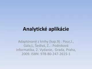 analytick aplik cie