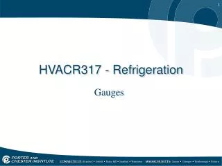 HVACR317 - Refrigeration