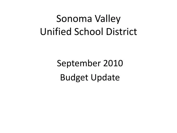 sonoma valley unified school district