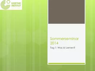sommerseminar 2014