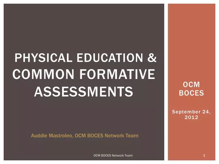 physical education common formative assessments