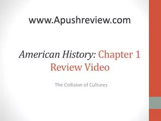 American History: Chapter 1 Review Video