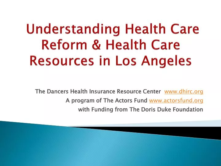 understanding health care reform health care resources in los angeles