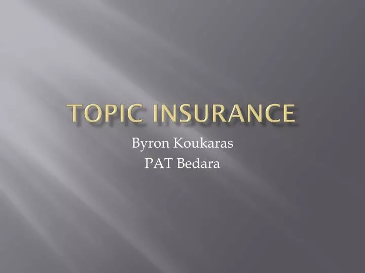 topic insurance