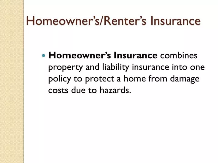 homeowner s renter s insurance