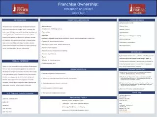 Franchise Ownership: