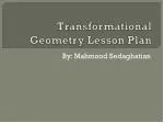 Transformational Geometry Lesson Plan