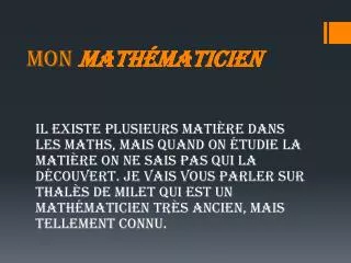 mon math maticien