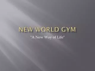 new world gym
