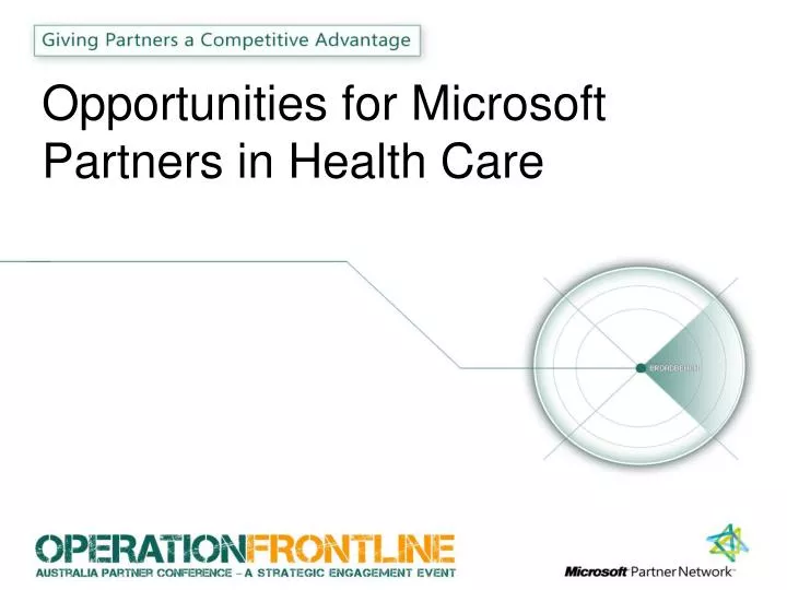 opportunities for microsoft partners in health care