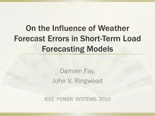 On the Influence of Weather Forecast Errors in Short- T erm Load Forecasting Models