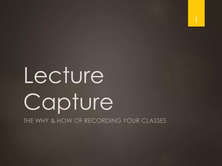 lecture capture