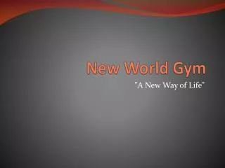 new world gym