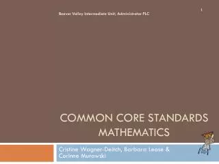 Common Core Standards mathematics