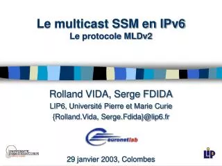 le multicast ssm en ipv6 le protocole mldv2