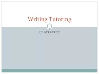 Writing Tutoring