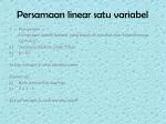 PPT - SISTEM PERSAMAAN LINEAR DUA VARIABEL PowerPoint Presentation ...