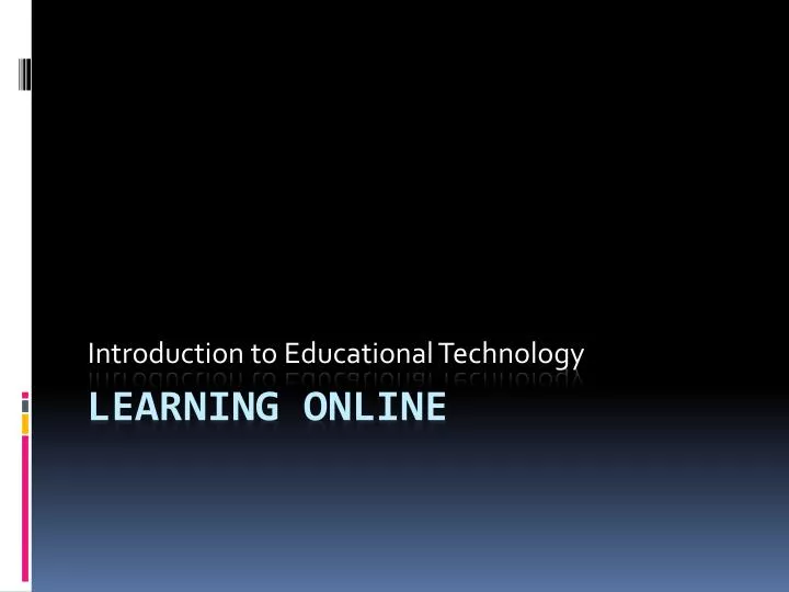 introduction to educational technology