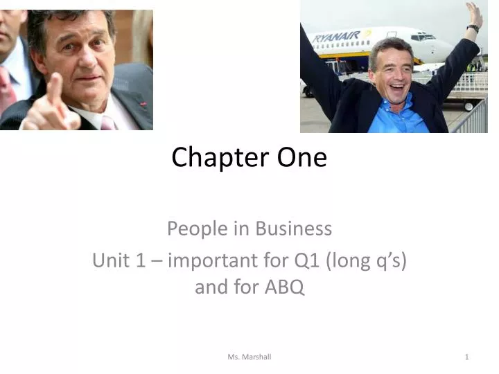 chapter one