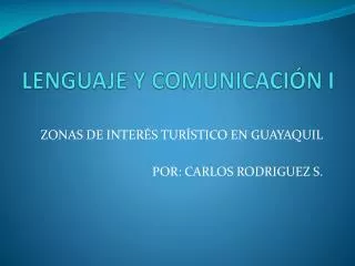 lenguaje y comunicaci n i