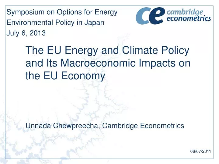 the eu energy and climate policy and its macroeconomic impacts on the eu economy