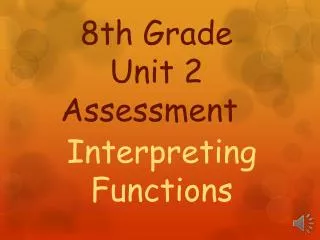 8 th Grade Unit 2 Assessment