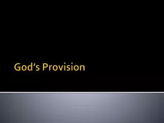 god s provision