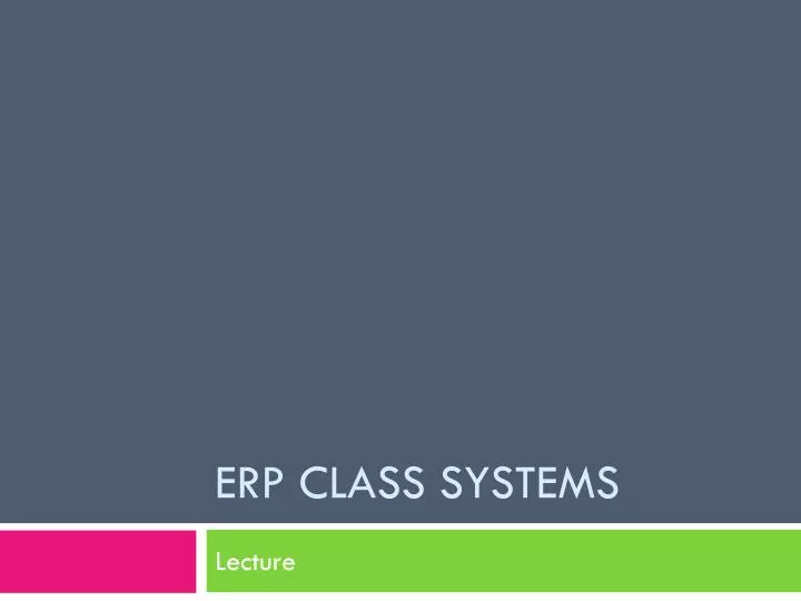 erp class systems