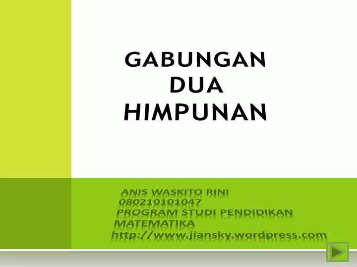 gabungan dua himpunan