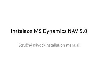 instalace ms dynamics nav 5 0
