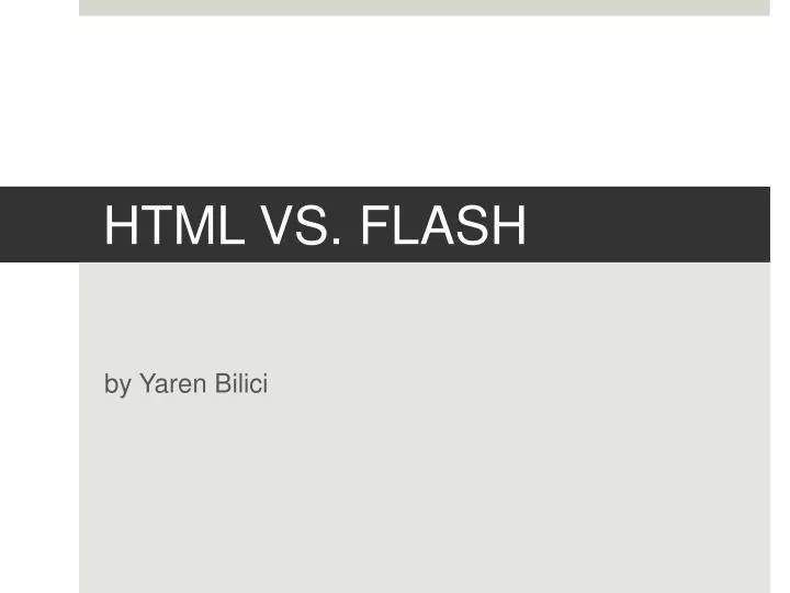 html vs flash