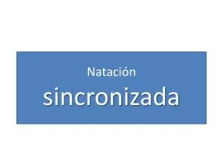 nataci n sincronizada