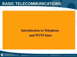 BASIC TELECOMMUNICATIONS