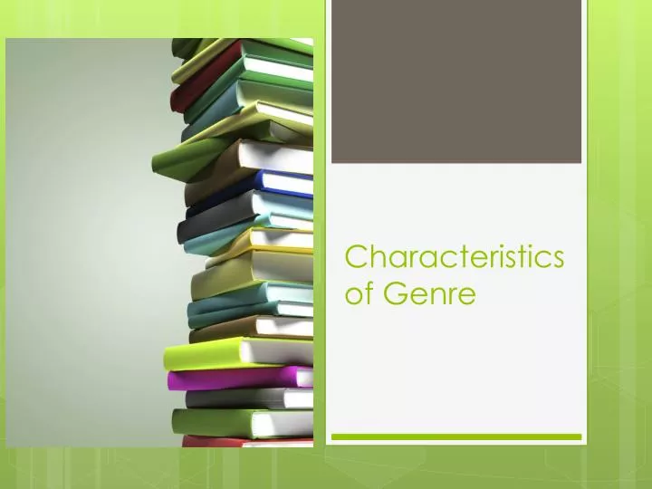 characteristics of genre