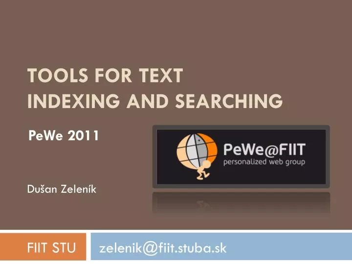 tools for text indexing and searching