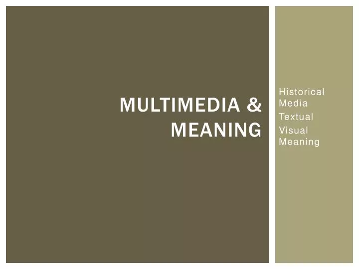 multimedia meaning