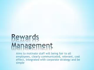 Rewards Management