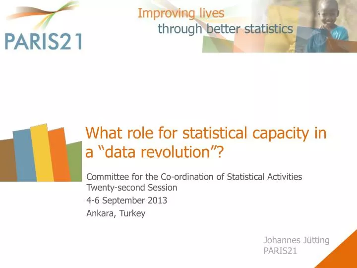 what role for statistical capacity in a data revolution