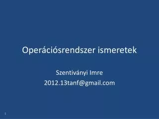 oper ci srendszer ismeretek