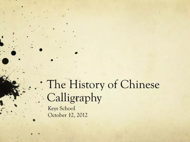 the history of chinese calligraphy